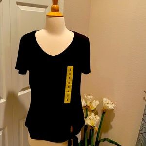 Matty M   V-neck side tie, short sleeve T-shirt